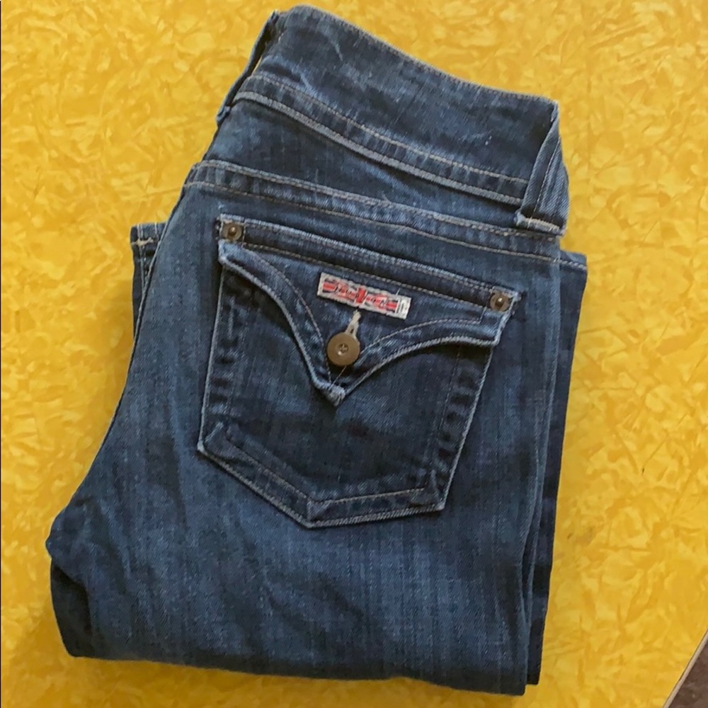 Hudson Wide Leg Jeans.
